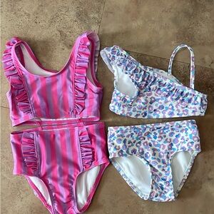 Cat & Jack Pink and Purple Striped Swimwear